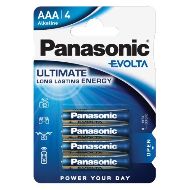 Panasonic αλκαλικές μπαταρίες Evolta AAA (4τμχ)